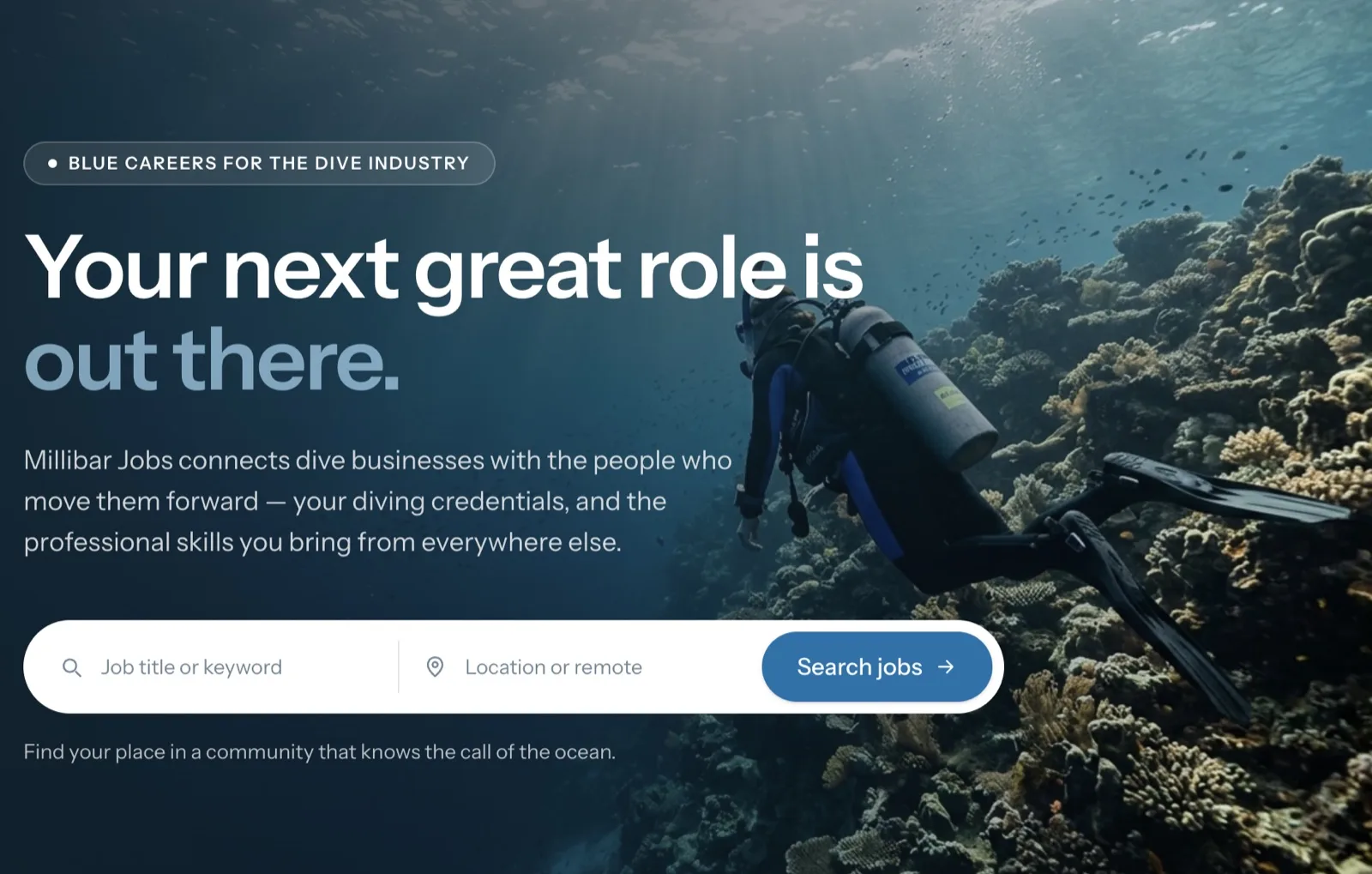 Millibar Jobs: Blue Careers for the dive industry